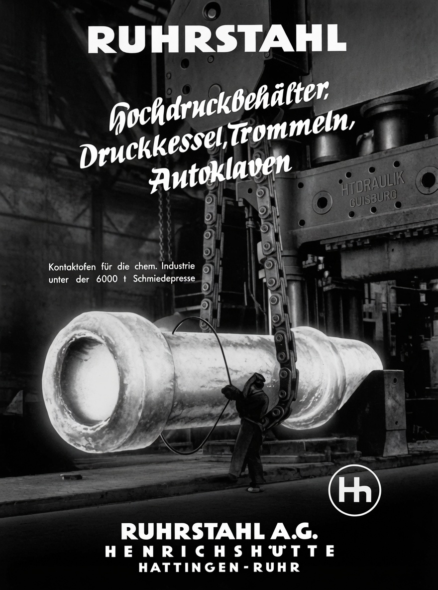 Ruhrstahl AG high-pressure vessels ad — Henrichshütte.