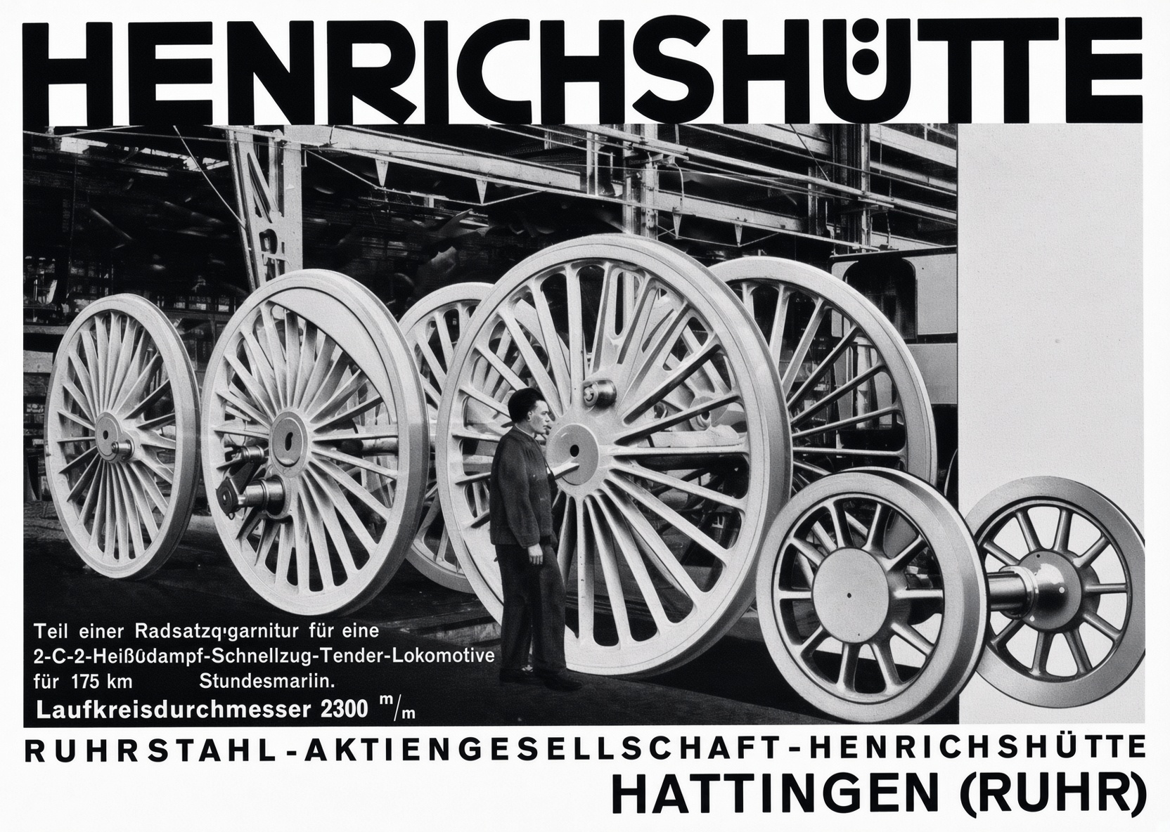 Ruhrstahl AG Henrichshütte ad — locomotive wheelset garniture.