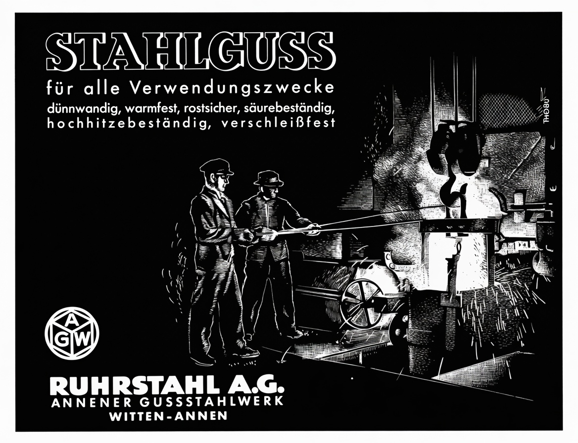 Ruhrstahl AG steel casting ad — Annener Gussstahlwerk, Witten-Annen.