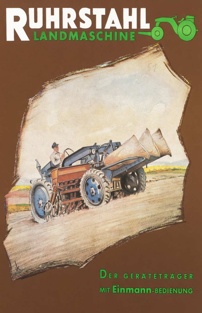 Ruhrstahl AG Landmaschine Geräteträger advertisement — 'Der Geräteträger mit Einmann-Bedienung'.